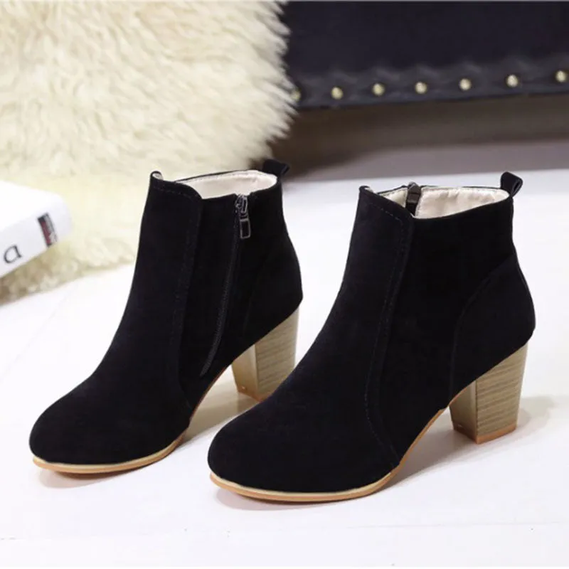 Ankle Boots Martin Boots Mid Heel Ankle Boots