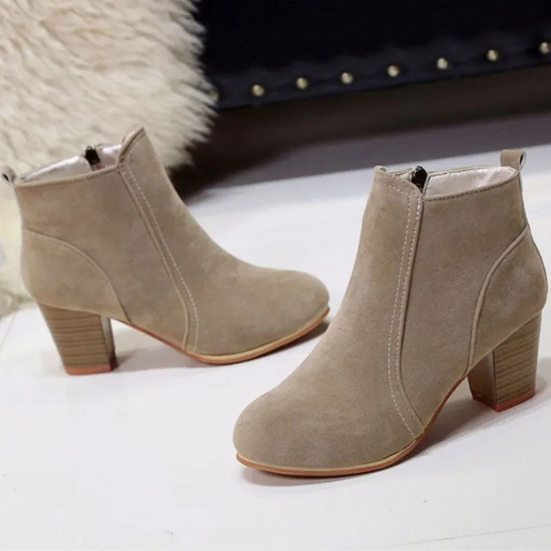 Ankle Boots Martin Boots Mid Heel Ankle Boots