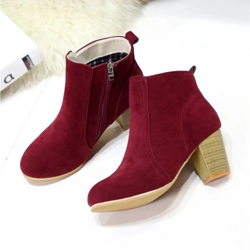 Ankle Boots Martin Boots Mid Heel Ankle Boots